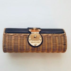 Unique MK Wicker Clutch